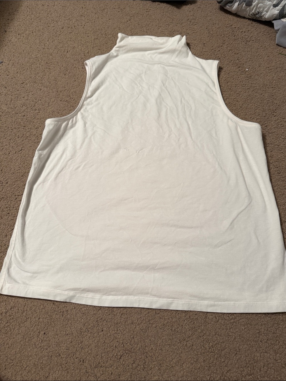 Ivory Sleeveless mockneck Top